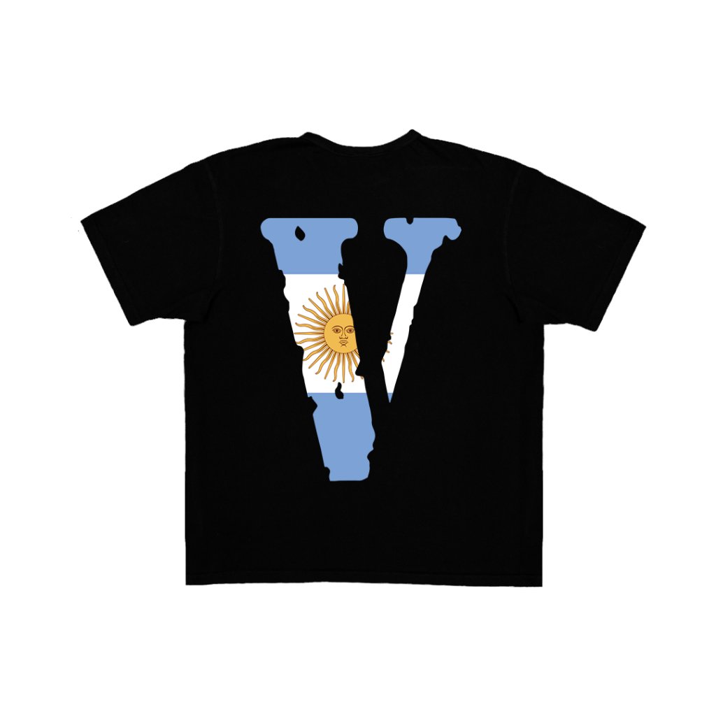 Vlone Shirts - FRIENDS ARG T-SHIRT BLACK VLC2710 - Vlone Shirt