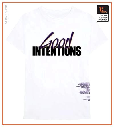 Good Intentions Vlone White Tee - Vlone Shirt