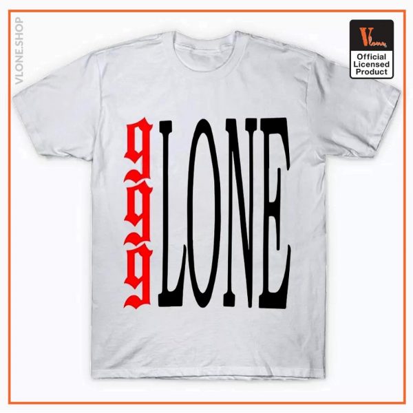 Juice Wrld X Vlone 999 Logo Tee White Front - Vlone Shirt