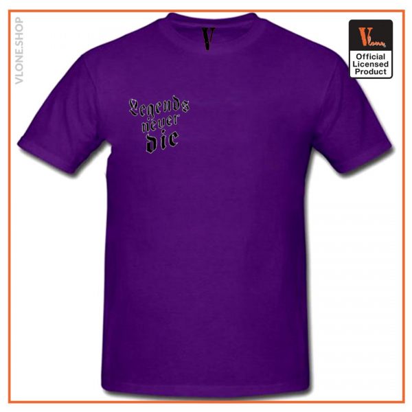 Juice Wrld X Vlone Legends Never Die T shirt Purple - Vlone Shirt