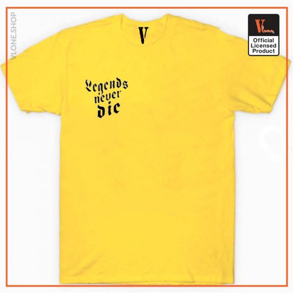 Juice Wrld X Vlone Legends Never Die T shirt Yellow - Vlone Shirt