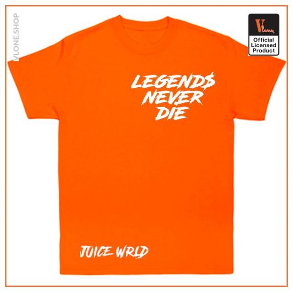 Juice Wrld x Vlone Inferno Tee Yellow for Adults Orange - Vlone Shirt