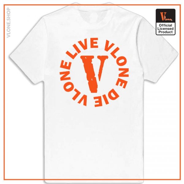 Live Vlone Die Vlone T Shirt White Front - Vlone Shirt