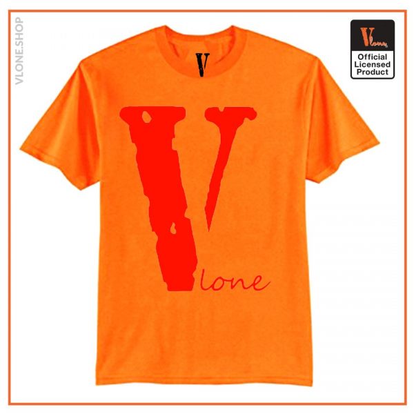 V Lone T Shirt Orange - Vlone Shirt