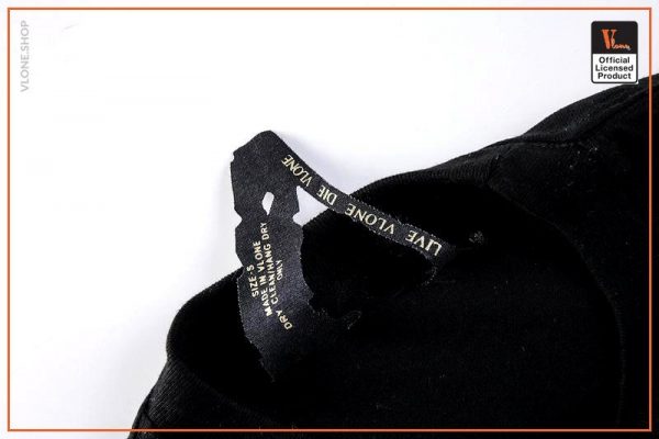 VLONE I DONT DIAL 911 Black T Shirt Detail 02 - Vlone Shirt