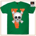 Vlone Big V With Skull T Shirt Green - Vlone Shirt