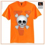 Vlone Big V With Skull T Shirt Orange - Vlone Shirt
