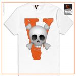 Vlone Big V With Skull T Shirt White - Vlone Shirt