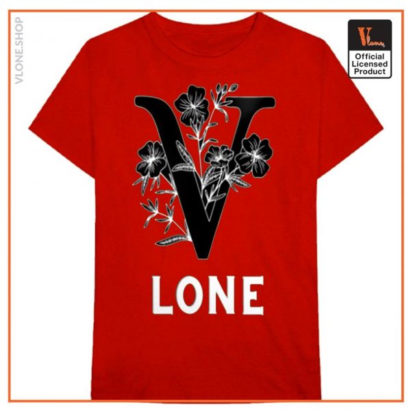 Vlone Black Flowers T Shirt 7 - Vlone Shirt