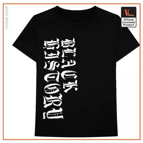 Vlone Black History Tee Black Front - Vlone Shirt