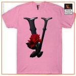 Vlone Black Red Flower T Shirt 1 - Vlone Shirt