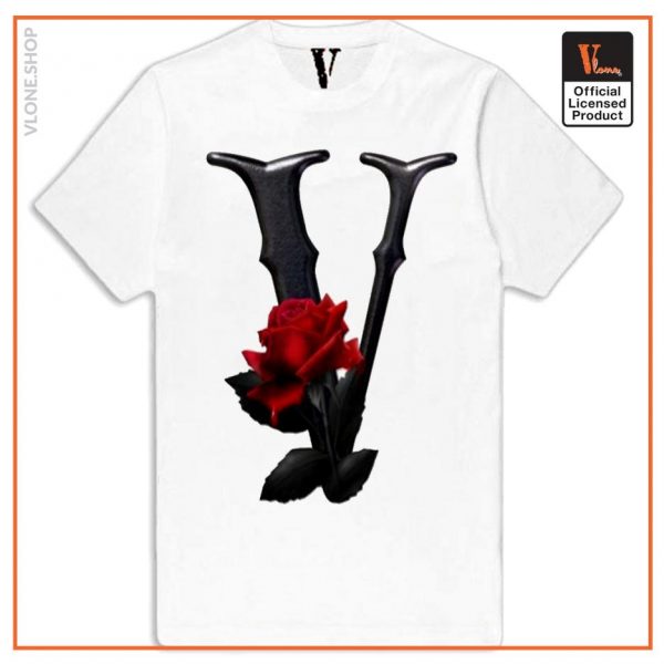 Vlone Black Red Flower T Shirt 8 - Vlone Shirt