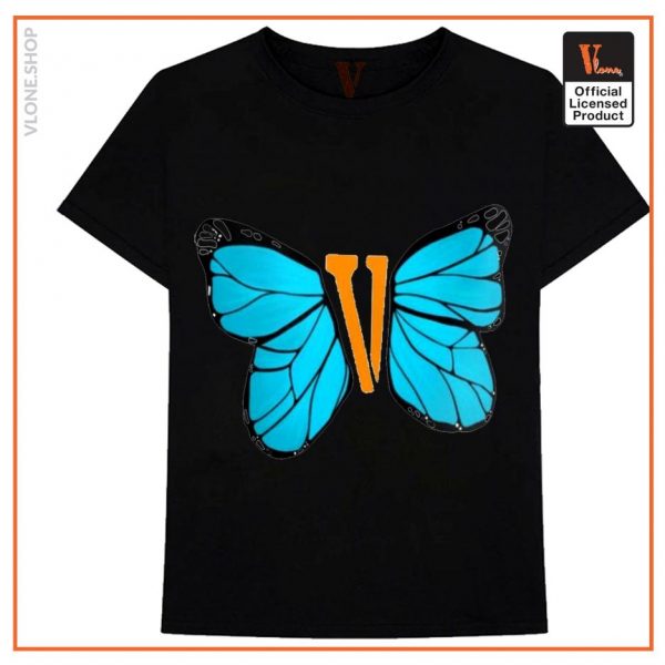 Vlone Blue Butterfly T Shirt 1 - Vlone Shirt