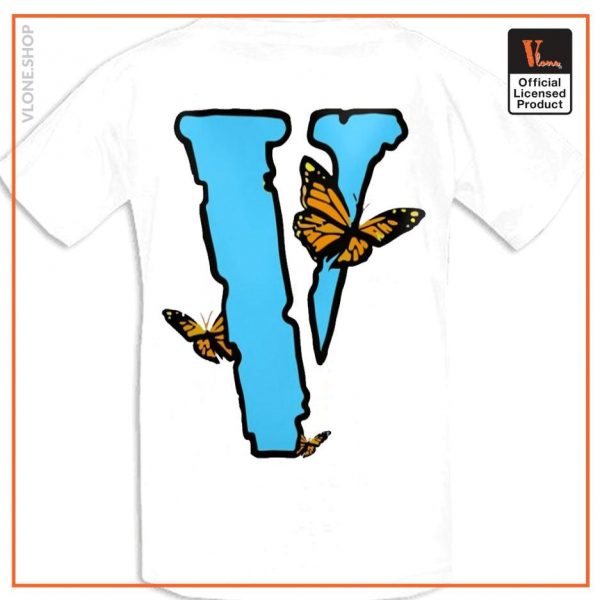 Vlone Blue Butterfly T Shirt 9 - Vlone Shirt