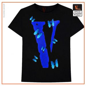 Vlone Blue Butterfly T Shirts 1 - Vlone Shirt