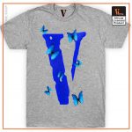 Vlone Blue Butterfly T Shirts 3 - Vlone Shirt