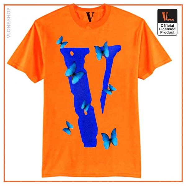 Vlone Blue Butterfly T Shirts 5 - Vlone Shirt