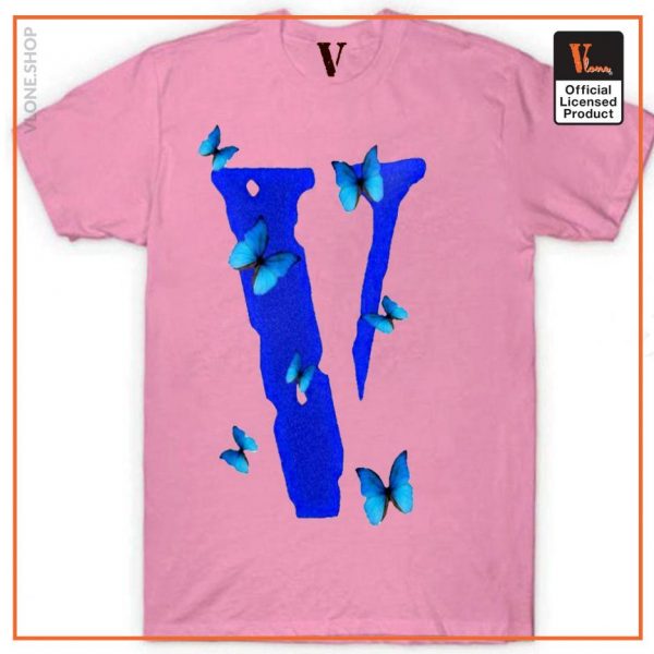 Vlone Blue Butterfly T Shirts 6 - Vlone Shirt