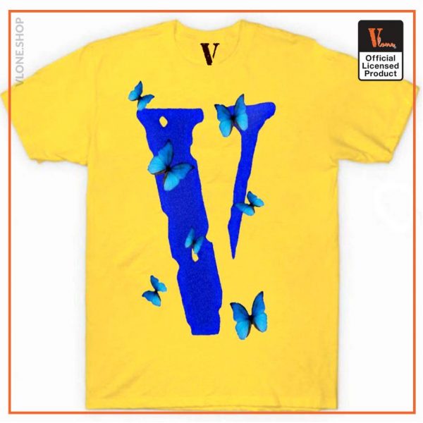 Vlone Blue Butterfly T Shirts 9 - Vlone Shirt