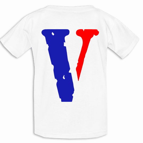 VLONE V Red and Blue Back Print Tee VLC2710