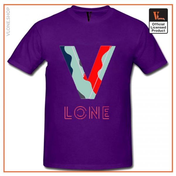 Vlone Camo Pattern T Shirt Purple - Vlone Shirt