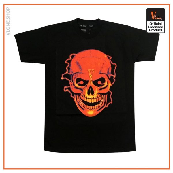 Vlone Flame Skull Tee Shirt - Vlone Shirt