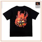 Vlone Halloween Flaming Pumpkin Tee Black Back - Vlone Shirt
