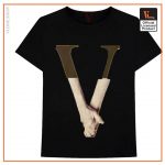 Vlone Love Shake Hand T Shirt Black - Vlone Shirt