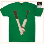 Vlone Love Shake Hand T Shirt Green - Vlone Shirt