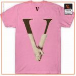 Vlone Love Shake Hand T Shirt Pink - Vlone Shirt
