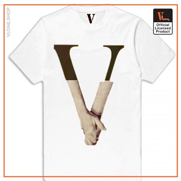 Vlone Love Shake Hand T Shirt White - Vlone Shirt