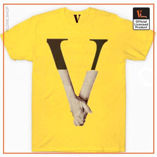 Vlone Love Shake Hand T Shirt Yellow 937x937 1 - Vlone Shirt
