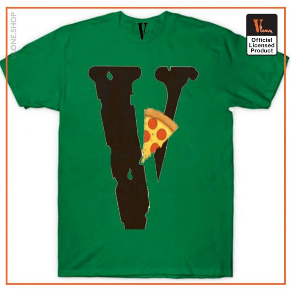 Vlone Pizza Slice Logo T Shirt 4 - Vlone Shirt