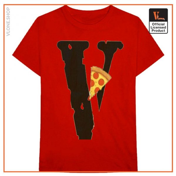 Vlone Pizza Slice Logo T Shirt 7 - Vlone Shirt