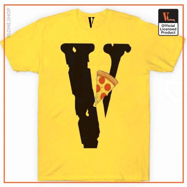 Vlone Pizza Slice Logo T Shirt 9 - Vlone Shirt