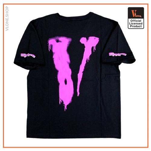 Vlone Screwhead Purple Staple Black T Shirt Back - Vlone Shirt