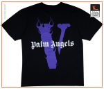 Vlone X Palm Angels V Staple Tee Puple Black - Vlone Shirt