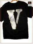 Vlone x Marino Infantry Diamond Black T Shirt Silver Back - Vlone Shirt