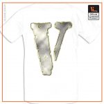 Vlone x Marino Infantry Diamond White T Shirt Silver Back - Vlone Shirt