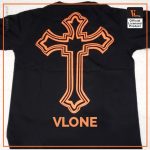 Vlone x Tupac Cross Black T Shirt Back - Vlone Shirt