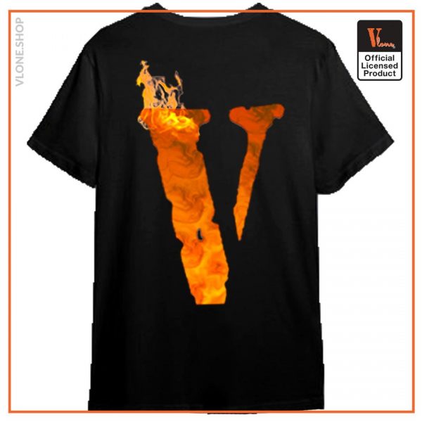 Vlone x Tupac ME AGAINST the world Black T Shirt Back - Vlone Shirt