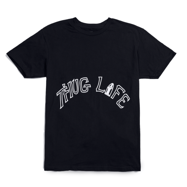 Vlone xTupac Thug Life Tattoo Black T Shirt Front 937x937 1 - Vlone Shirt