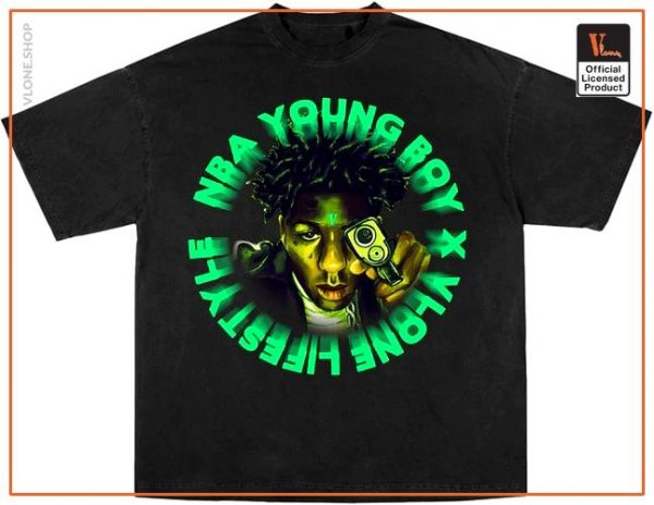 YoungBoy NBA x Vlone Cross Roads Tee Front - Vlone Shirt