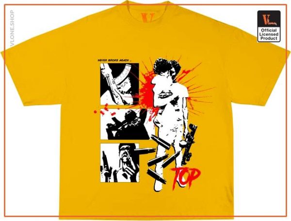 YoungBoy NBA x Vlone House Arrest Yellow Tee Front - Vlone Shirt