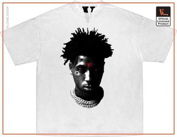 YoungBoy NBA x Vlone Reapers Child White Tee Front - Vlone Shirt